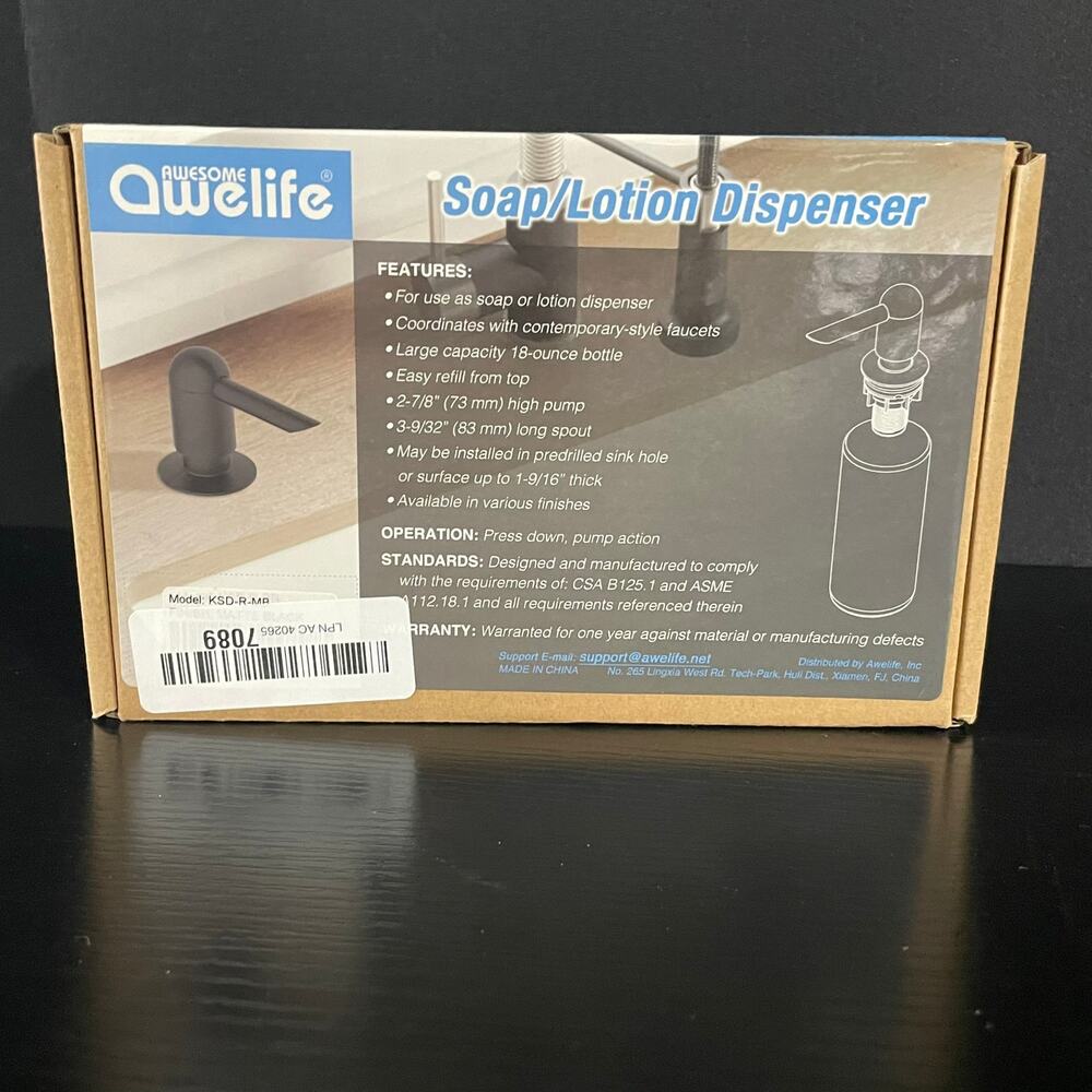 Counter Mount Soap/Lotion‎ Dispenser- Open Box